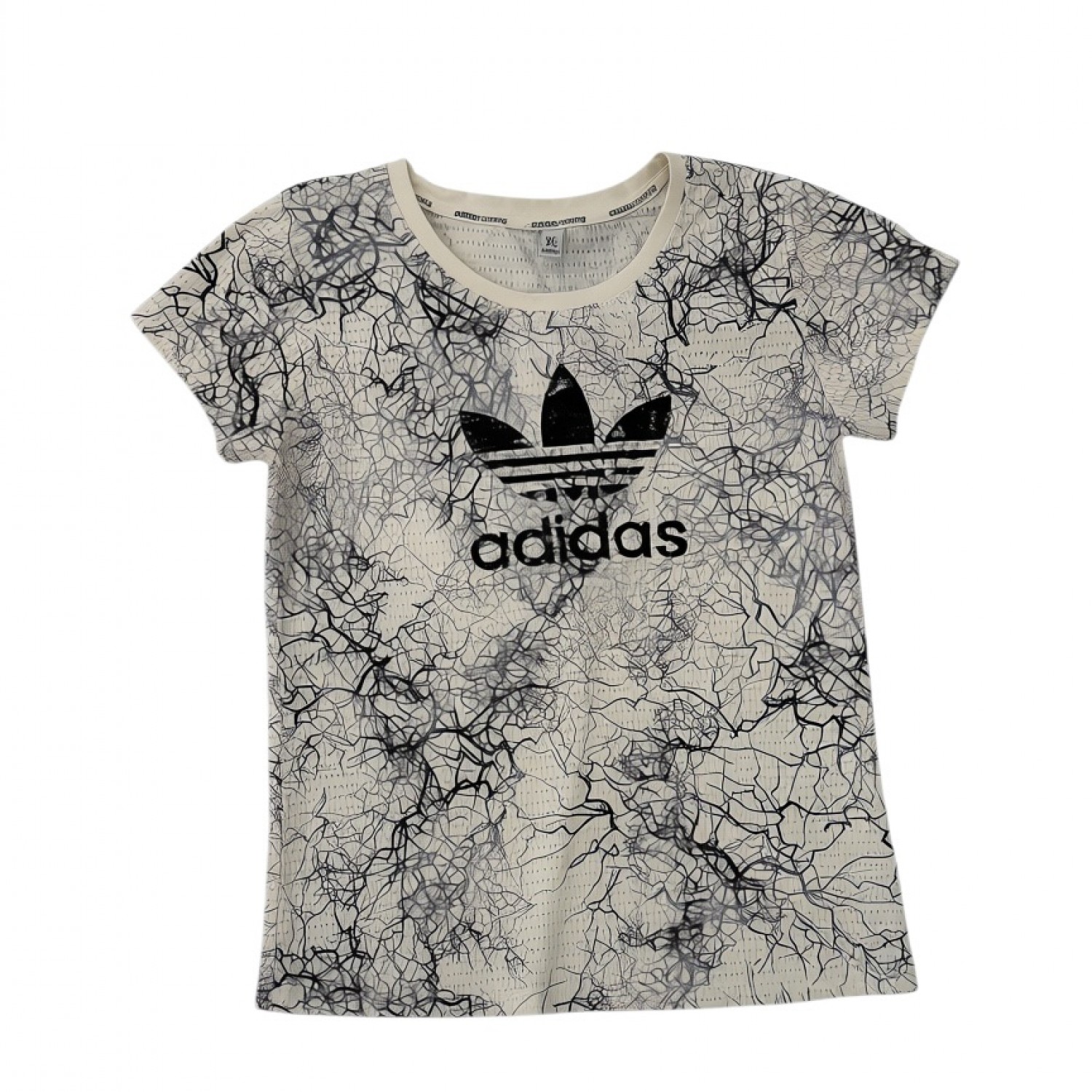 Adidas Originals Γυναικείο Graphic T-Shirt Εκρού–Μαύρο